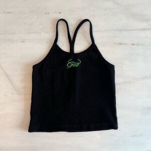 I.AM.GIA Racerback Ribbed Black Tank Top